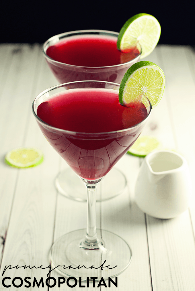Pomegranate-Cosmopolitan mocktail