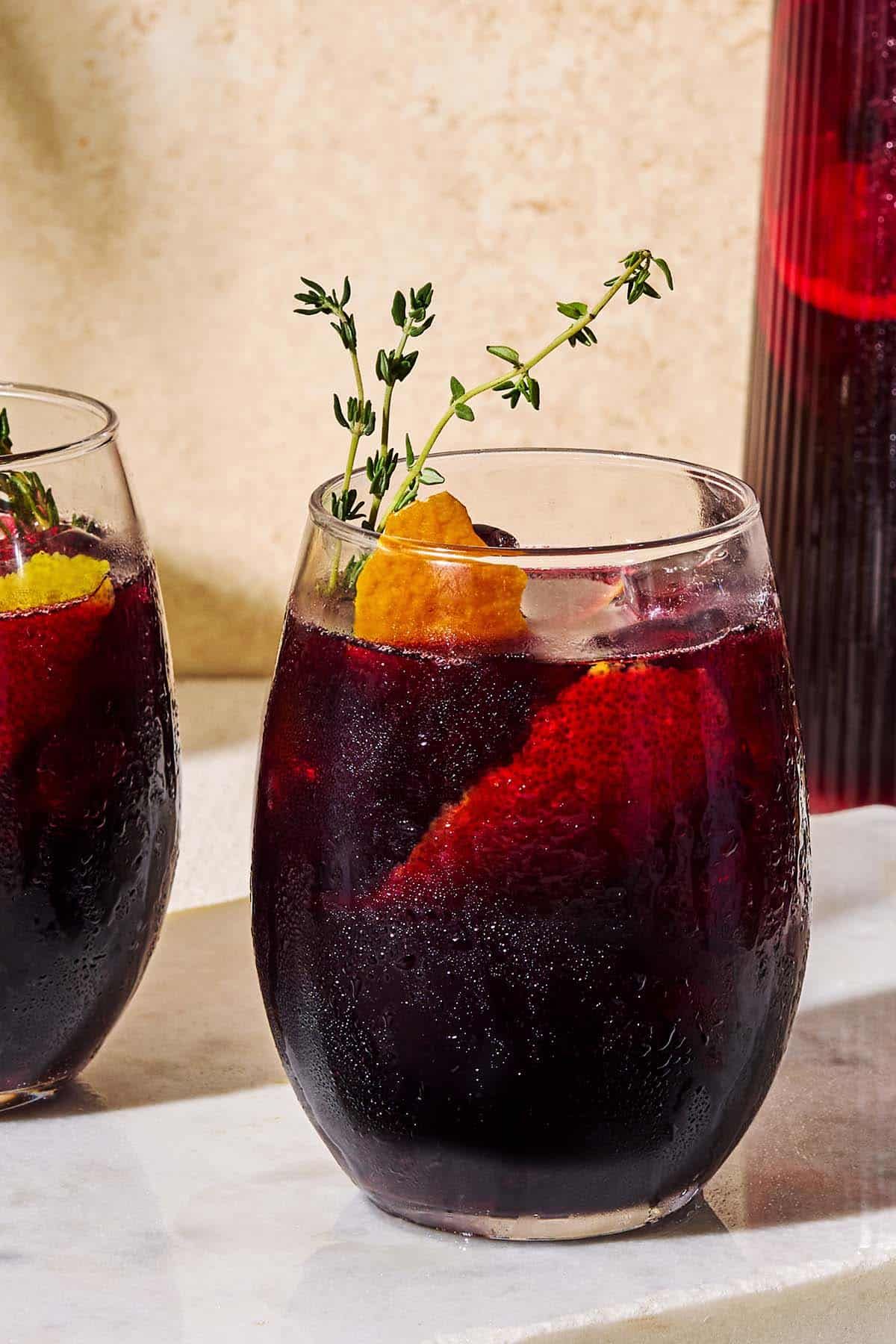 winter sangria mocktail