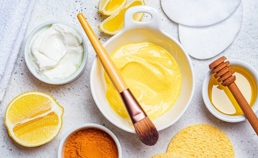 turmeric, honey, lemon and yogurt