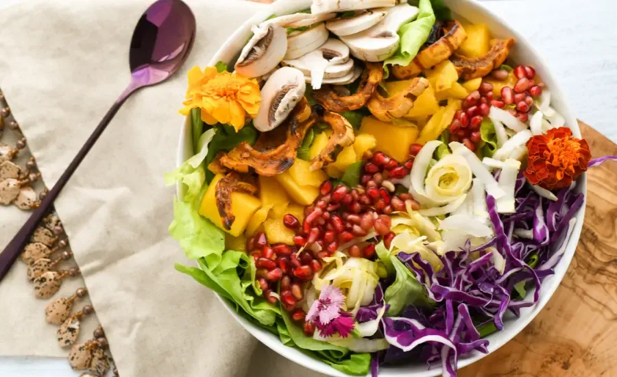 fall wellness routine salad