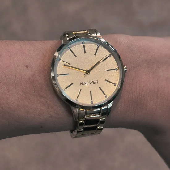 nine west gold watch